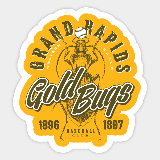 Grand Rapids Gold Bugs Sticker by MindsparkCreative